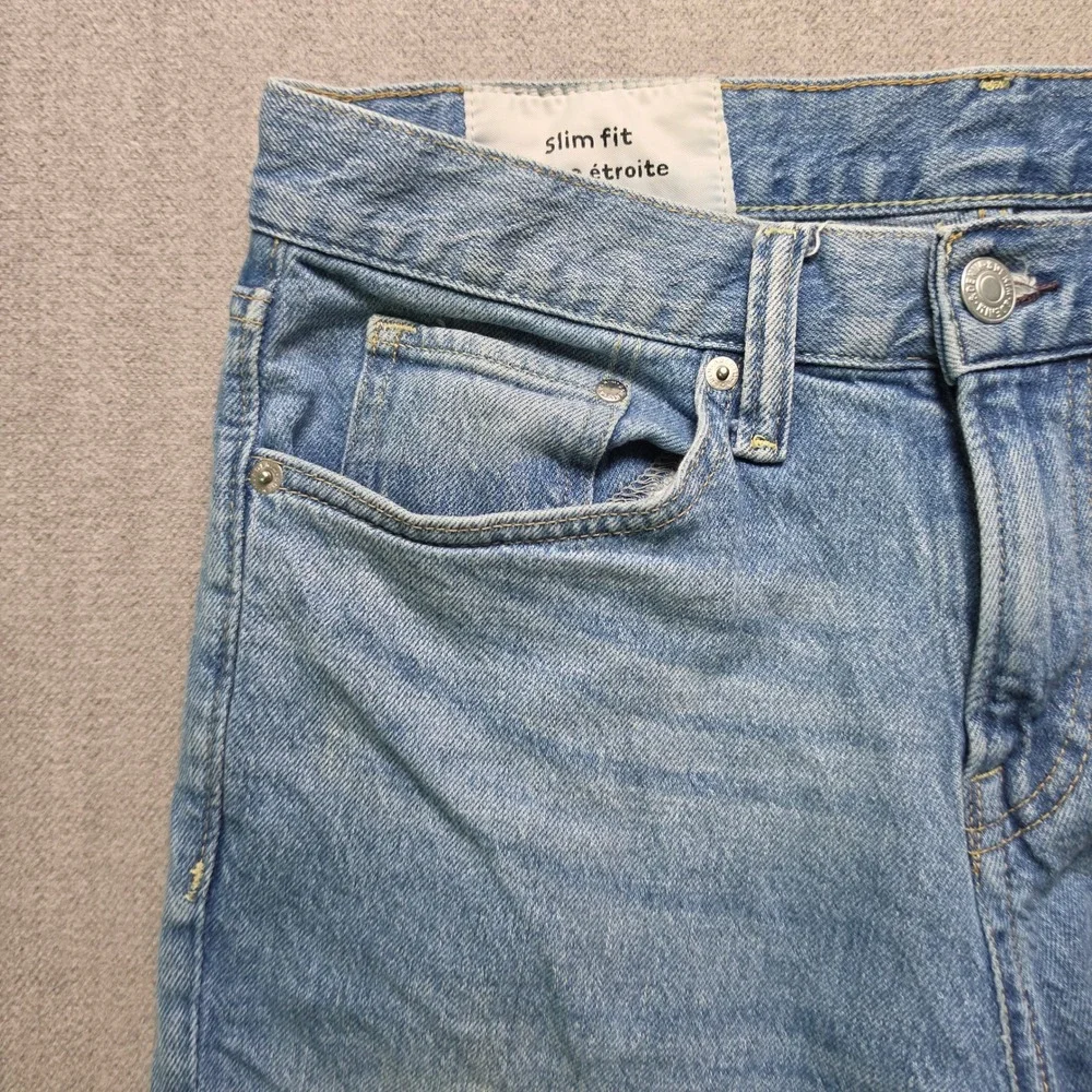 H&M Slim Fit Jeans Mens 30x32 Light Wash Blue Denim Casual Classic